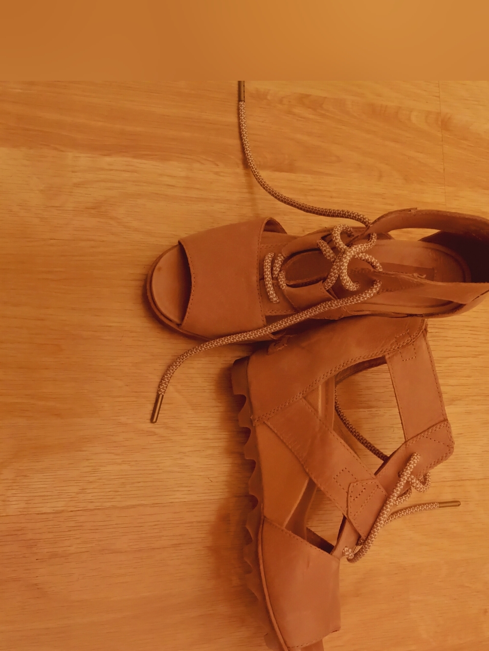 Sorel Joanie Lace-Up Wedge Sandals Women's Size 8.5 - Picture 3 of 10